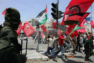 Manifestazione contro gli scontri tra le fazioni palestinesi