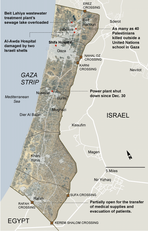 mappa di gaza