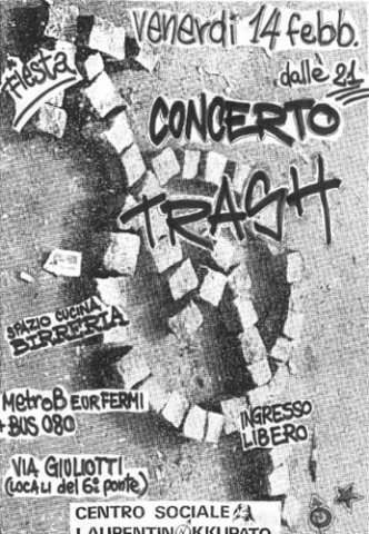19920214 - Concerto Trash - Ingresso Libero