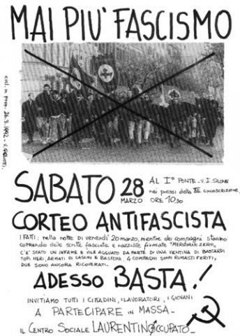 19920328 - Mai Più Fascismo - Corteo Antifascista