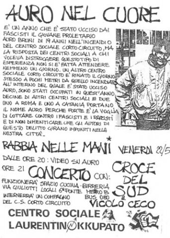 19920522 - Auro nel Cuore, Rabbia nelle Mani - Concerti