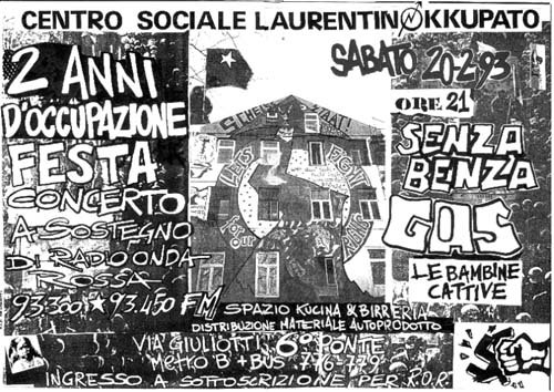 19930220 - Festa 2 Anni di Occupazione - Laurentinokkupato