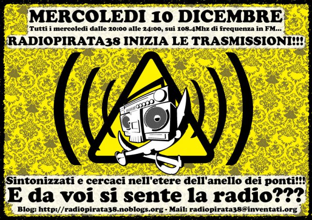 20081210 - Inizio trasmissioni Radiopirata38