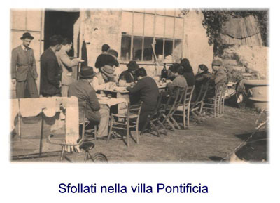 Sfollati nella villa Pontificia