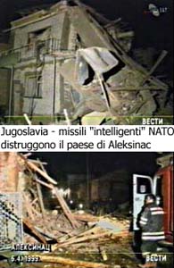 missili 'intelligenti' distruggono il paese di Aleksinac